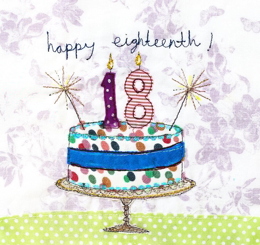 18th birthday cake card