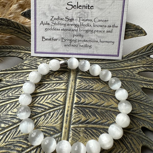 Selenite - Elasticated Bracelet 