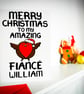 Fiance Christmas Card, Pesonalised Christmas Card Fiance - Image 2