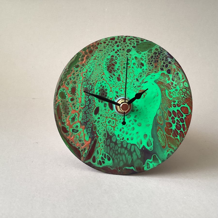 Original hand painted bedside clock