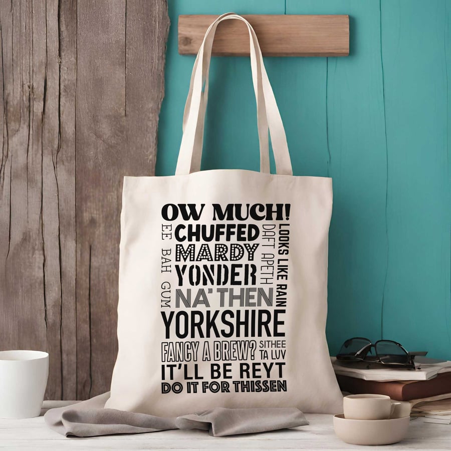 Yorkshire Dialect Super Soft Tote Bag - Printed in Yorkshire 