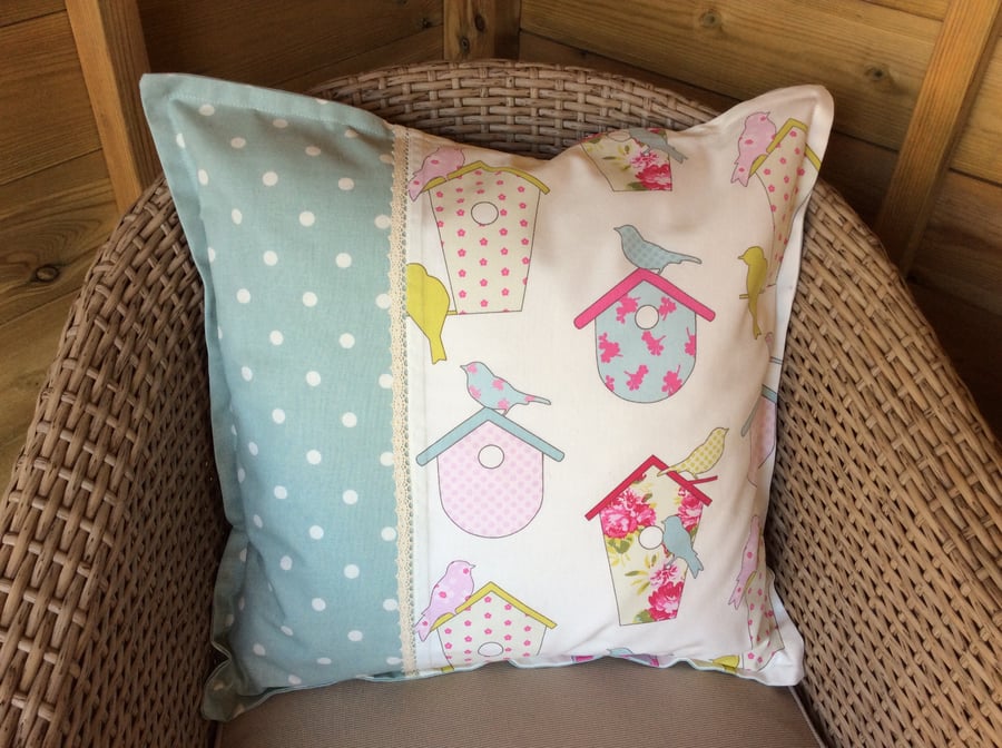 Cushion  Birdcage and spots …SALE !