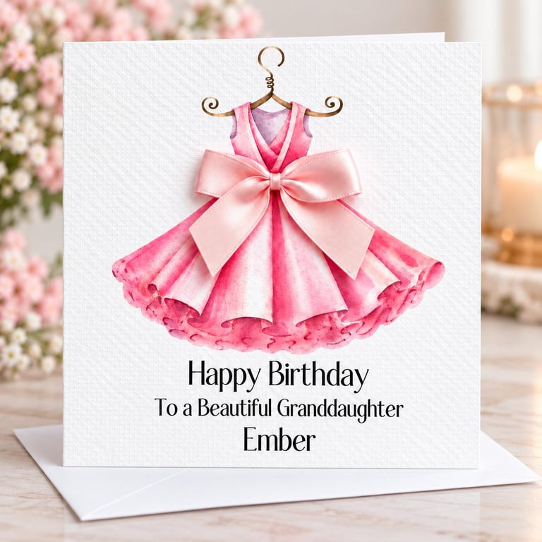 Personalised Ballerina Birthday Card For Her Happy Birthday Daughter Niece etc