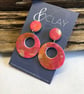 Handmade Polymer Clay Hoop Earrings