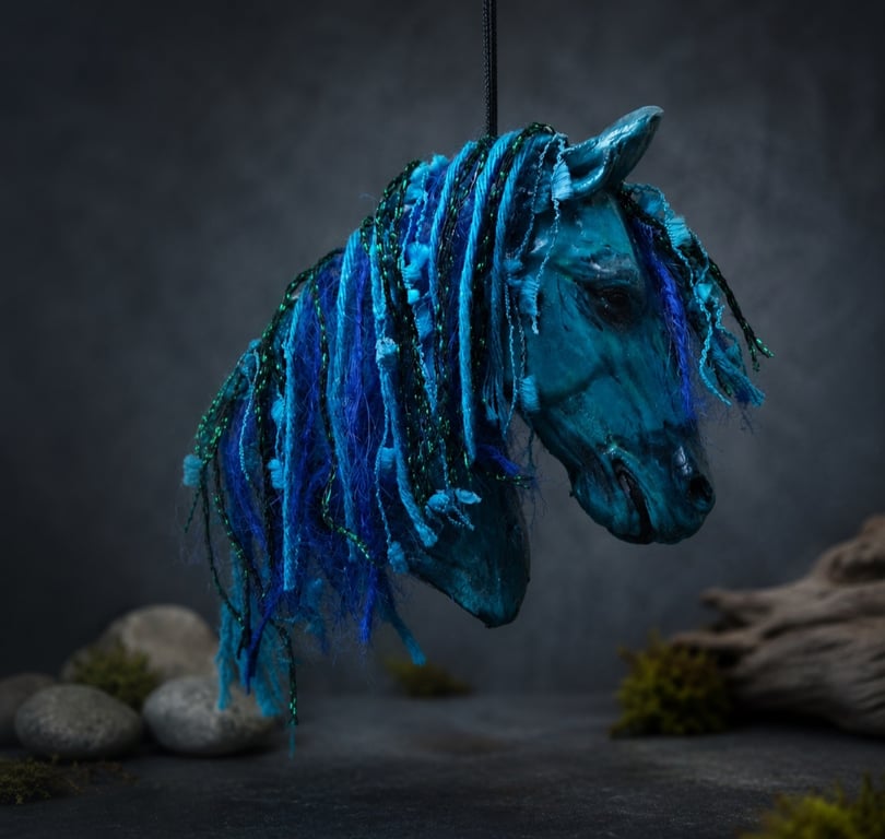 Mythical kelpie water horse Scottish folklore hanging ornament  