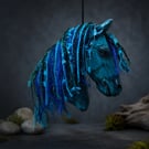 Mythical kelpie water horse Scottish folklore hanging ornament  