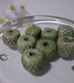 Rustic Green textured beads - Image 1