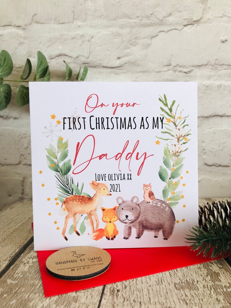 First christmas as my daddy, first Christmas card for new daddy, Xmas 2023