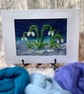 Winter Night Snowdrops Art Card - Image 5