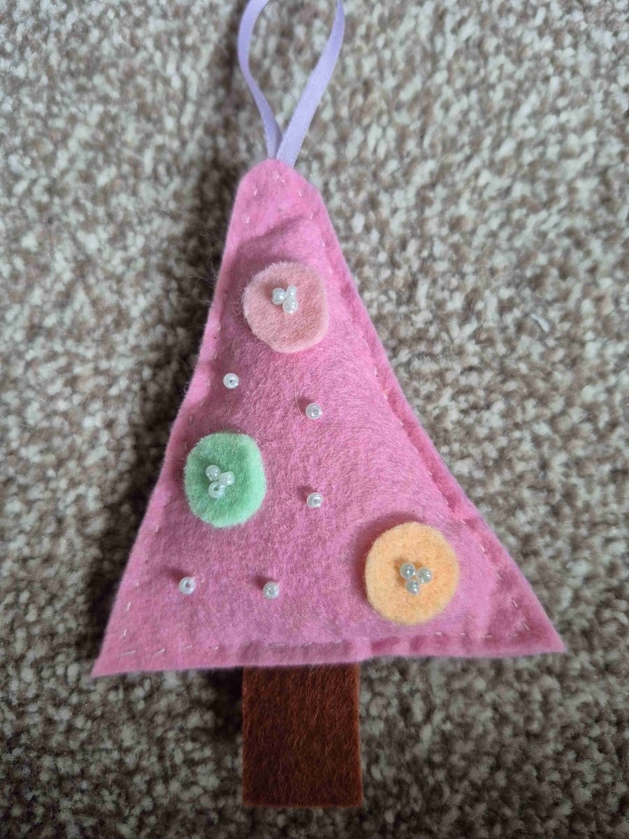 Hand sewn felt christmas tree