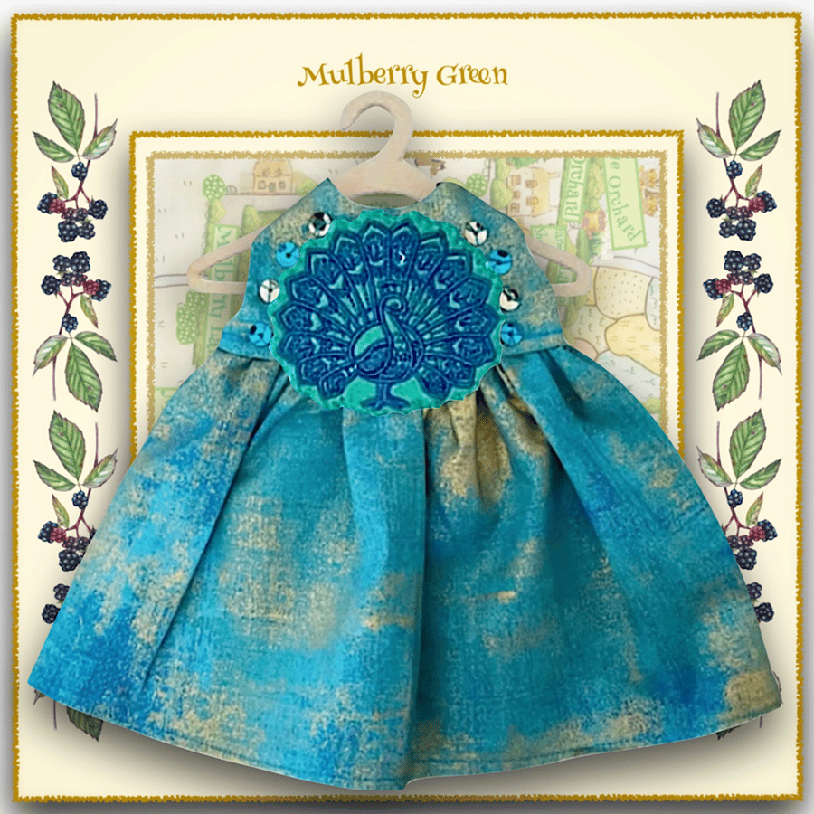 Peacock Embroidered Dress