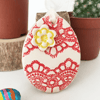 Pottery Easter Egg decoration Ceramic Easter Egg patterned egg bright pattern