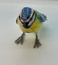 Paper mache blue tit sculpture original art  - Image 2