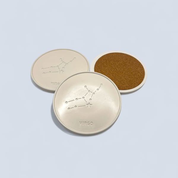 Virgo Star Sign Drinks Coaster - Sign of the Zodiac Birthday Gift