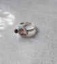 Handmade melted snowman polymer clay ring - Image 2