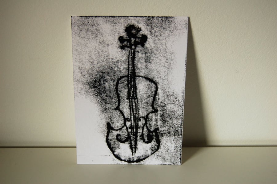 Violin Original Monoprint