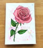 Original Watercolour Painting of a Red Rose, A4 Art - Image 9