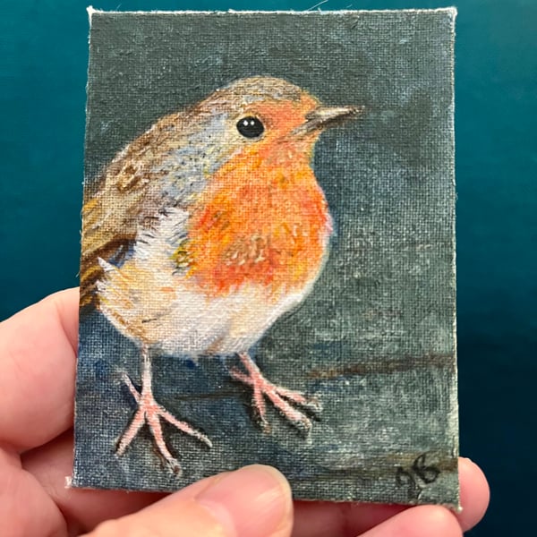 ACEO robin original painting