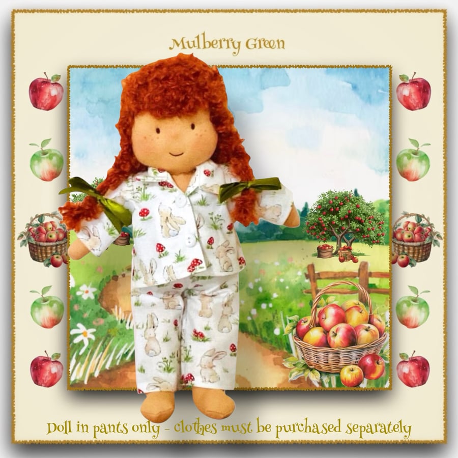 Reserved for Claire - Marigold Moseley -  a handcrafted Mulberry Green doll