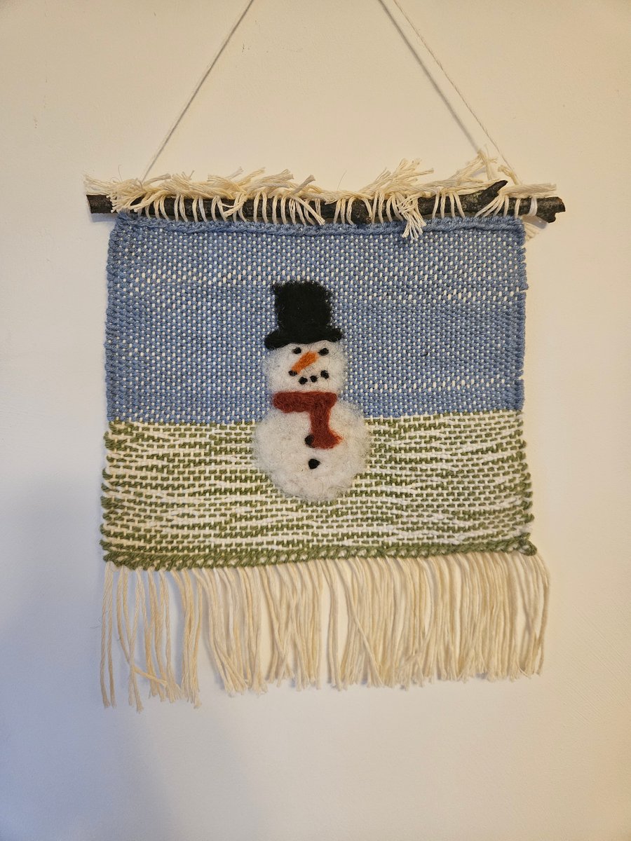 Hand woven Christmas wall hanging