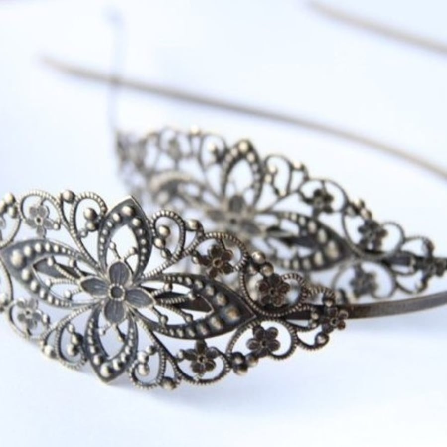 bronze plated vintage hairband