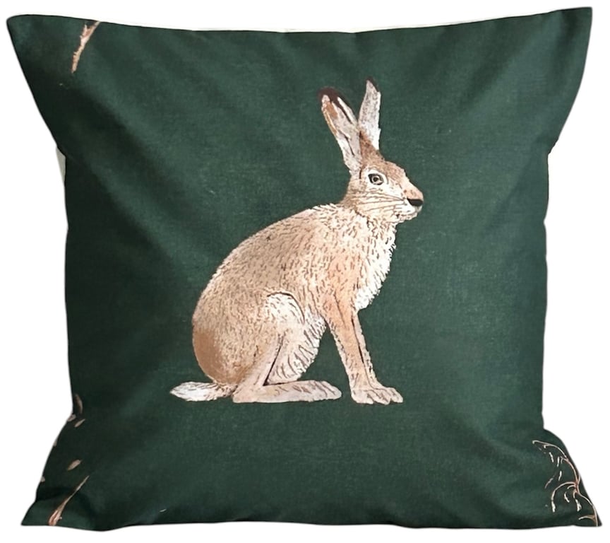 Hare, Easter Rabbit, Cushion Cover 12”x12”