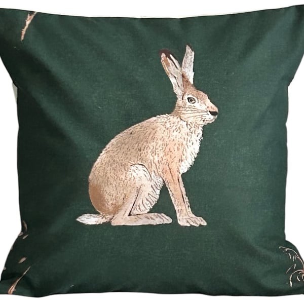 Hare, Easter Rabbit, Cushion Cover 12”x12”