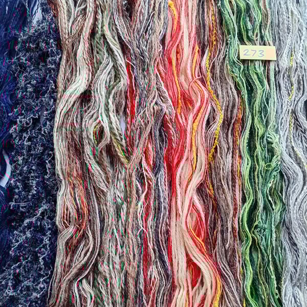 Inspiration thread bundle for creative yarn crafts and textile arts