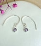 Delicate Amethyst and Sterling Silver Earrings