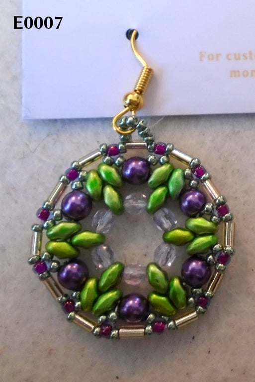 1920s-style bead earrings (customisable)