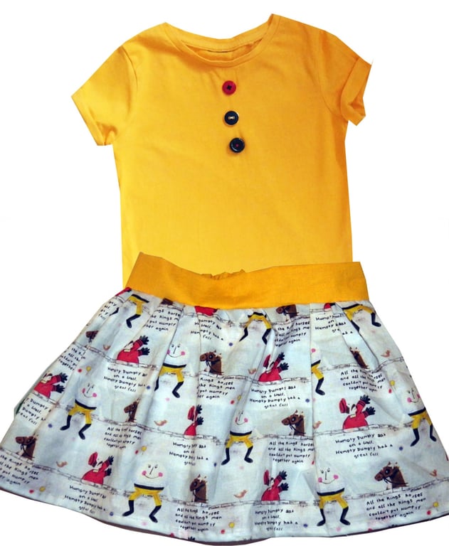 Humpty Dumpty Skirt and T-Shirt, Girls Clothing, Baby Clothes, Gifts for Girls