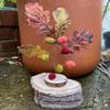 Oak leaf and acorn table decoration.