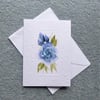 hand painted blank greetings card ( ref F 284 )