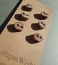 Set of six flat driftwood disk buttons - Image 6