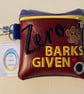 Zero Barks -  Embroidered Poo bag dispenser. 