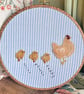Needle felt 'Chicken and Chicks' Personalised Wall Art