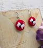 Westie fabric button festive dangle earrings gifts for dog lovers - Image 4