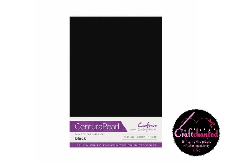 Crafter's Companion Centura Pearl 10 Sheet Pack - Black