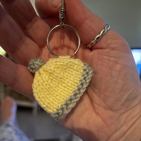 Bobble hat key chain or bag charm