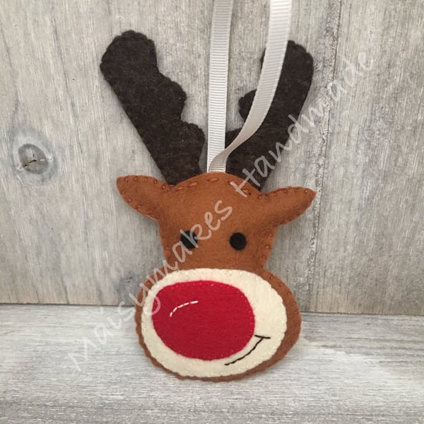 100% Wool Felt Christmas Reindeer