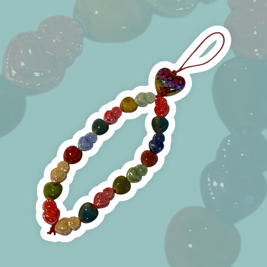 A Mexican Sacred Heart Colourful Phone Charm