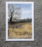 Winter Oak. Handpainted Blank Card. Watercolour 260184 - Image 3