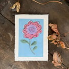 Flower Reduction Lino Print
