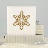 Christmas Gingerbread snowflake card - iced gingerbread biscuit snowflake