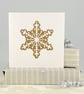 Christmas Gingerbread snowflake card - iced gingerbread biscuit snowflake - Image 1