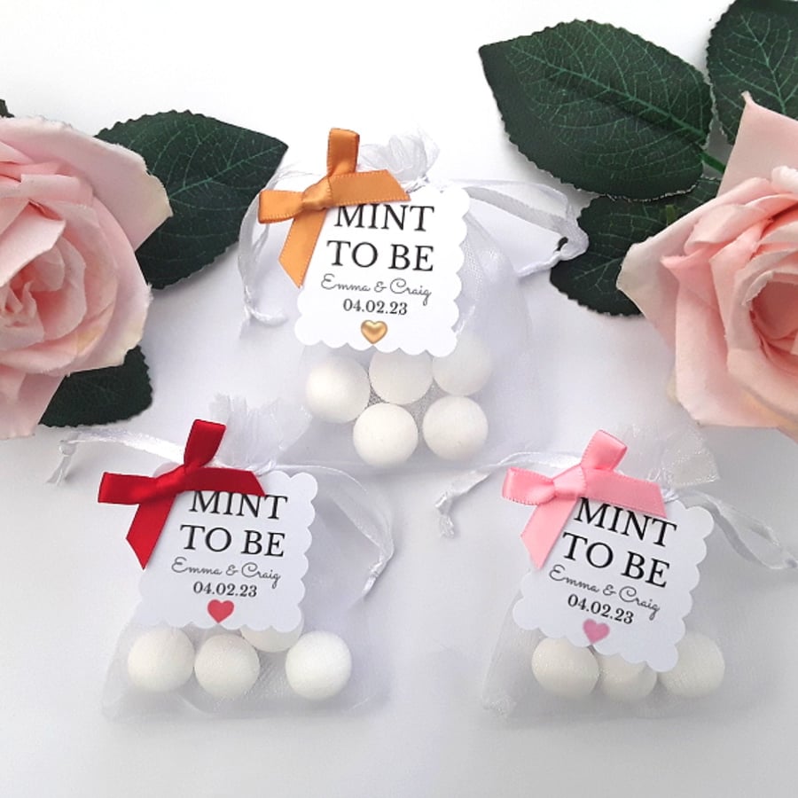 FULLY ASSEMBLED Personalised Wedding Favour, Mint to be Wedding Favour