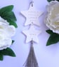 Personalised Clay Baby keepsake, new baby gift, clay hanging star, star nursery - Image 1
