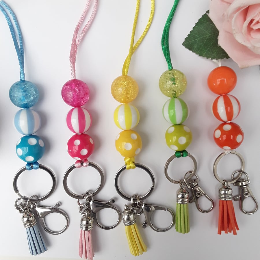 Beaded lanyard, 5 colours available, teacher lanyard, medical lanyard, beaded ID