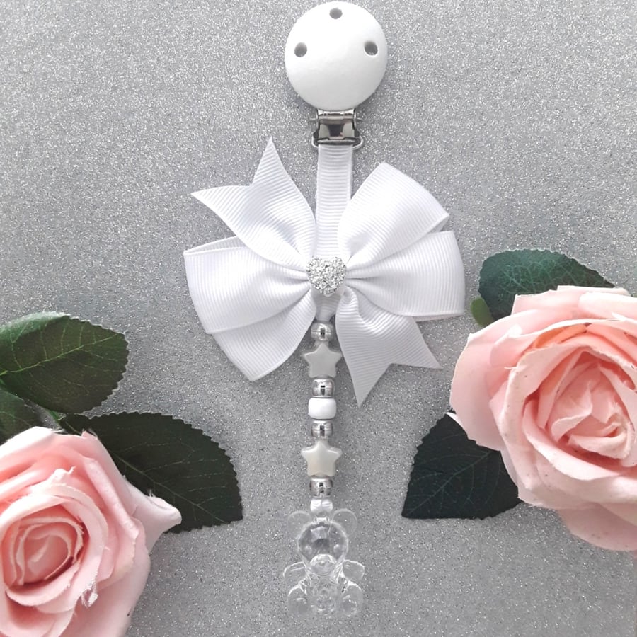 Teddy Pram Charm,Bling Baby Pram Charm,New Baby Gift,Baby Shower Gift 