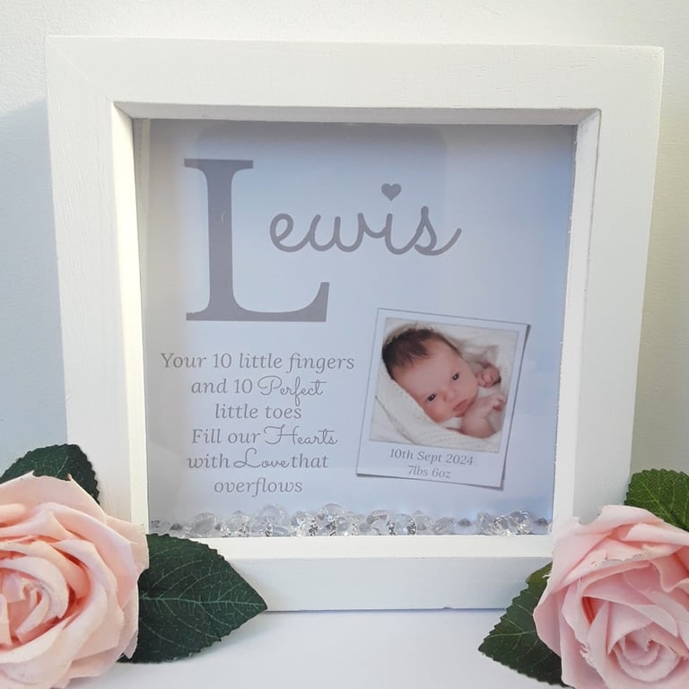 Personalised new baby gift, new baby frame, nursery room decor,new parent gift